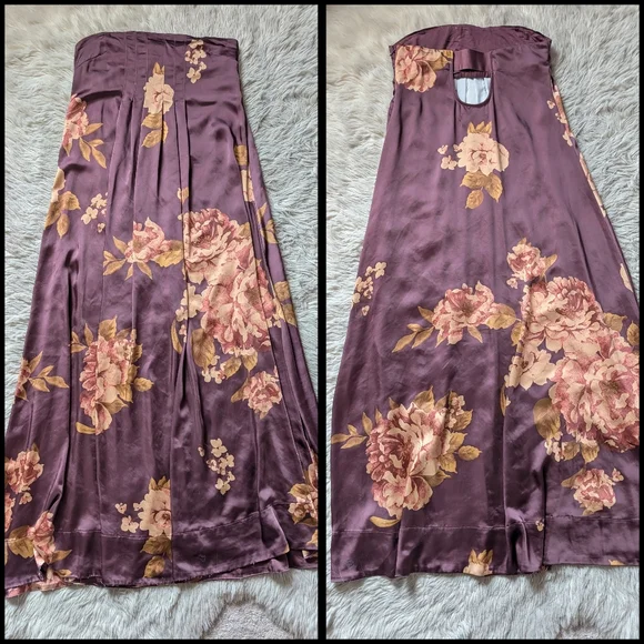 Free People Botanical Maxi Dress in Wine Combo - Picture 5 of 16